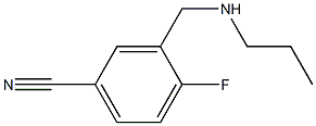 4-fluoro-3-[(propylamino)methyl]benzonitrile Struktur