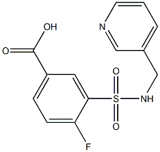 4-fluoro-3-[(pyridin-3-ylmethyl)sulfamoyl]benzoic acid Structure
