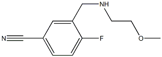 4-fluoro-3-{[(2-methoxyethyl)amino]methyl}benzonitrile,,结构式