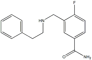 4-fluoro-3-{[(2-phenylethyl)amino]methyl}benzamide Structure