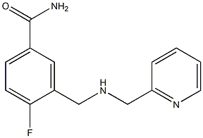 4-fluoro-3-{[(pyridin-2-ylmethyl)amino]methyl}benzamide 化学構造式