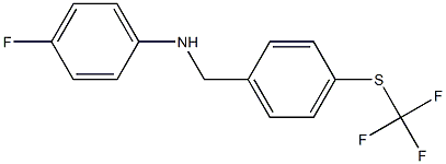 4-fluoro-N-({4-[(trifluoromethyl)sulfanyl]phenyl}methyl)aniline