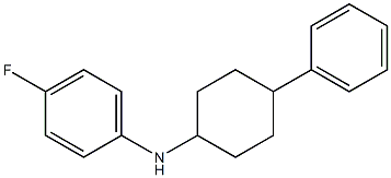 4-fluoro-N-(4-phenylcyclohexyl)aniline,,结构式