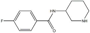 4-fluoro-N-(piperidin-3-yl)benzamide 化学構造式