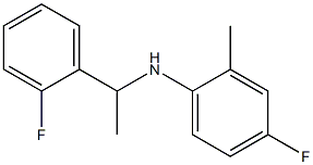 4-fluoro-N-[1-(2-fluorophenyl)ethyl]-2-methylaniline Structure