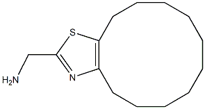 4H,5H,6H,7H,8H,9H,10H,11H,12H,13H-cyclododeca[d][1,3]thiazol-2-ylmethanamine 化学構造式