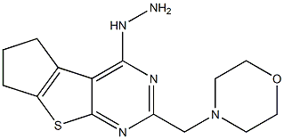 4-hydrazino-2-(morpholin-4-ylmethyl)-6,7-dihydro-5H-cyclopenta[4,5]thieno[2,3-d]pyrimidine,,结构式