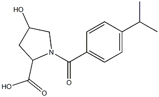 4-hydroxy-1-(4-isopropylbenzoyl)pyrrolidine-2-carboxylic acid,,结构式