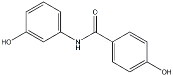 4-hydroxy-N-(3-hydroxyphenyl)benzamide Struktur