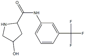 4-hydroxy-N-[3-(trifluoromethyl)phenyl]pyrrolidine-2-carboxamide Struktur