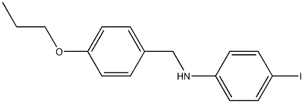 4-iodo-N-[(4-propoxyphenyl)methyl]aniline Structure