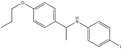 4-iodo-N-[1-(4-propoxyphenyl)ethyl]aniline 化学構造式