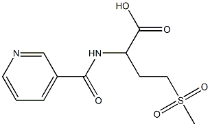 4-methanesulfonyl-2-(pyridin-3-ylformamido)butanoic acid,,结构式