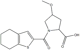 4-methoxy-1-(4,5,6,7-tetrahydro-1-benzothiophen-2-ylcarbonyl)pyrrolidine-2-carboxylic acid|