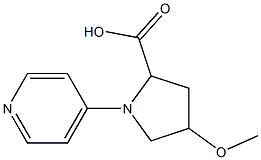 4-methoxy-1-pyridin-4-ylpyrrolidine-2-carboxylic acid Structure