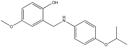 4-methoxy-2-({[4-(propan-2-yloxy)phenyl]amino}methyl)phenol,,结构式