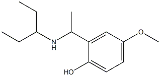 4-methoxy-2-[1-(pentan-3-ylamino)ethyl]phenol Structure