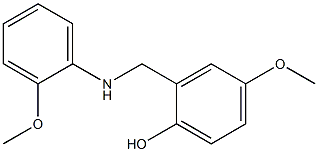 4-methoxy-2-{[(2-methoxyphenyl)amino]methyl}phenol Struktur