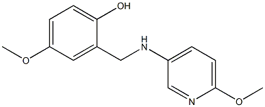 4-methoxy-2-{[(6-methoxypyridin-3-yl)amino]methyl}phenol Struktur