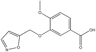 4-methoxy-3-(1,2-oxazol-5-ylmethoxy)benzoic acid Struktur