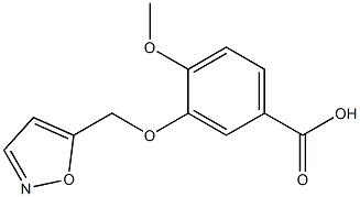 4-methoxy-3-(1,2-oxazol-5-ylmethoxy)benzoic acid,,结构式