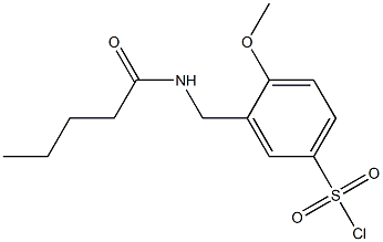 4-methoxy-3-(pentanamidomethyl)benzene-1-sulfonyl chloride Struktur