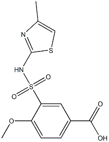 4-methoxy-3-[(4-methyl-1,3-thiazol-2-yl)sulfamoyl]benzoic acid Structure