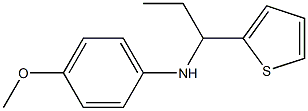 4-methoxy-N-[1-(thiophen-2-yl)propyl]aniline,,结构式