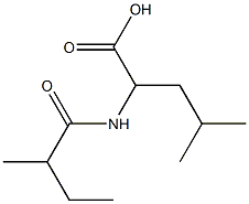 4-methyl-2-[(2-methylbutanoyl)amino]pentanoic acid Struktur