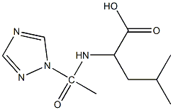 4-methyl-2-[1-(1H-1,2,4-triazol-1-yl)acetamido]pentanoic acid Struktur
