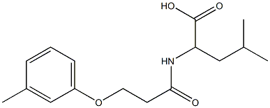 4-methyl-2-[3-(3-methylphenoxy)propanamido]pentanoic acid,,结构式