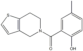 4-methyl-2-{4H,5H,6H,7H-thieno[3,2-c]pyridin-5-ylcarbonyl}phenol Structure