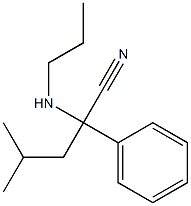 4-methyl-2-phenyl-2-(propylamino)pentanenitrile Structure