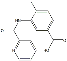 4-methyl-3-[(pyridin-2-ylcarbonyl)amino]benzoic acid Structure