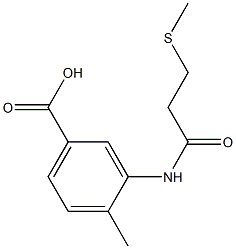 4-methyl-3-[3-(methylsulfanyl)propanamido]benzoic acid Structure