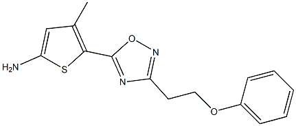 4-methyl-5-[3-(2-phenoxyethyl)-1,2,4-oxadiazol-5-yl]thiophen-2-amine Structure