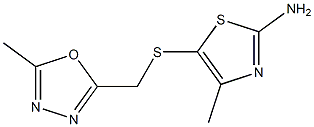 4-methyl-5-{[(5-methyl-1,3,4-oxadiazol-2-yl)methyl]sulfanyl}-1,3-thiazol-2-amine