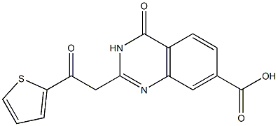 4-oxo-2-[2-oxo-2-(thiophen-2-yl)ethyl]-3,4-dihydroquinazoline-7-carboxylic acid Structure