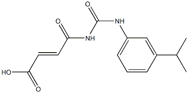 4-oxo-4-({[3-(propan-2-yl)phenyl]carbamoyl}amino)but-2-enoic acid Struktur