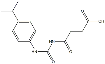 4-oxo-4-({[4-(propan-2-yl)phenyl]carbamoyl}amino)butanoic acid 化学構造式