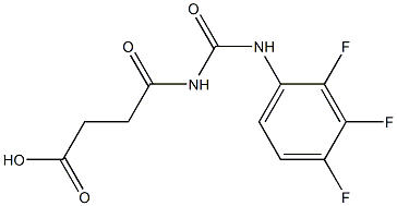 4-oxo-4-{[(2,3,4-trifluorophenyl)carbamoyl]amino}butanoic acid Struktur