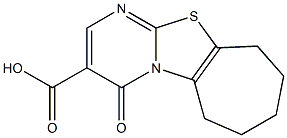 4-oxo-7,8,9,10-tetrahydro-4H,6H-cyclohepta[4,5][1,3]thiazolo[3,2-a]pyrimidine-3-carboxylic acid Struktur