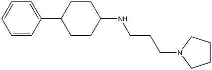 4-phenyl-N-[3-(pyrrolidin-1-yl)propyl]cyclohexan-1-amine,,结构式