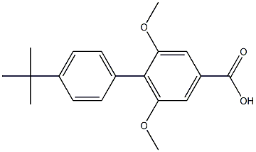 4'-tert-butyl-2,6-dimethoxy-1,1'-biphenyl-4-carboxylic acid Structure