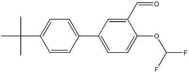 4'-tert-butyl-4-(difluoromethoxy)-1,1'-biphenyl-3-carbaldehyde Structure