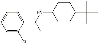 4-tert-butyl-N-[1-(2-chlorophenyl)ethyl]cyclohexan-1-amine,,结构式