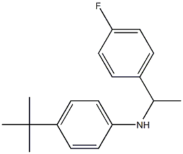 4-tert-butyl-N-[1-(4-fluorophenyl)ethyl]aniline 化学構造式