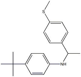 4-tert-butyl-N-{1-[4-(methylsulfanyl)phenyl]ethyl}aniline Struktur