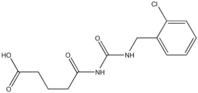 5-({[(2-chlorophenyl)methyl]carbamoyl}amino)-5-oxopentanoic acid Struktur