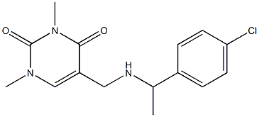 5-({[1-(4-chlorophenyl)ethyl]amino}methyl)-1,3-dimethyl-1,2,3,4-tetrahydropyrimidine-2,4-dione 结构式